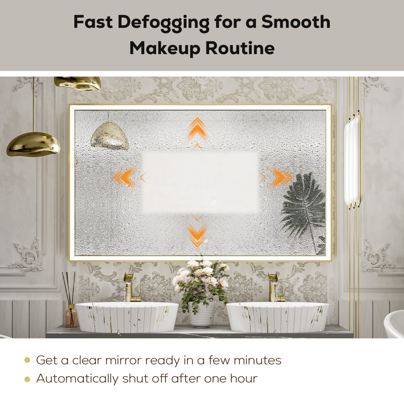 Isenhour led lighted bathroom mirror ivy bronx online